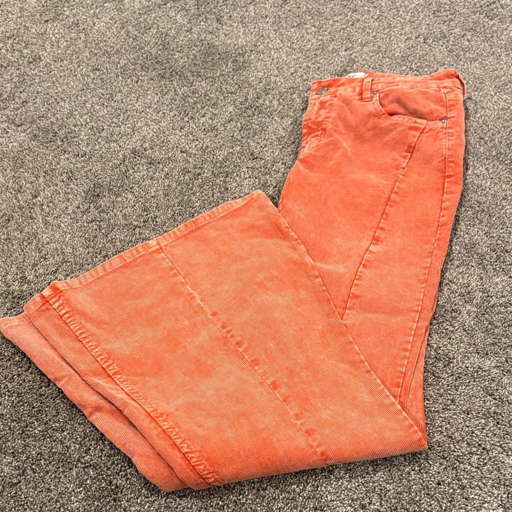 BDG Women's Flare Jeans in Vibrant Orange